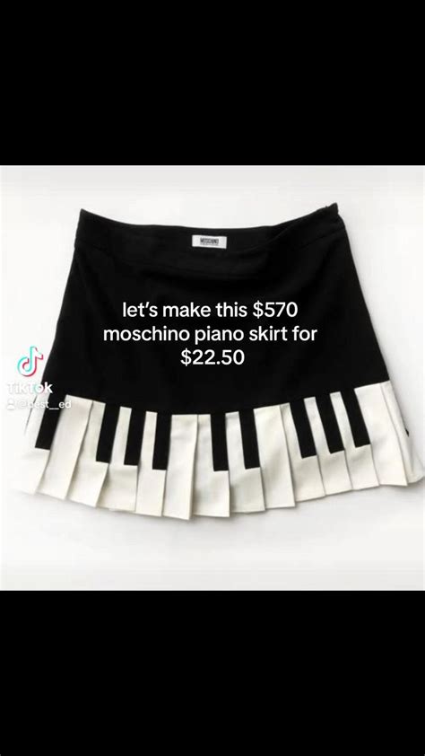 moschino piano skirt dupe